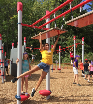 child playing at a playground