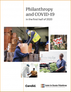 Cover of Philanthropy and COVID-19 in the first half of 2020