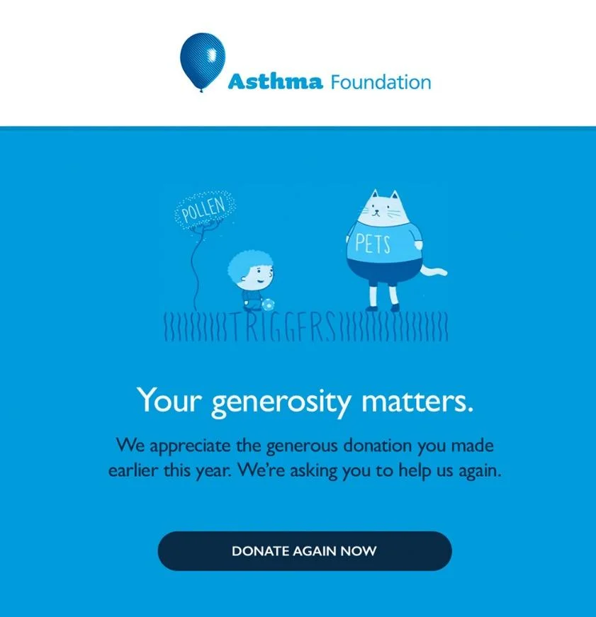 screenshot from asthma foundation