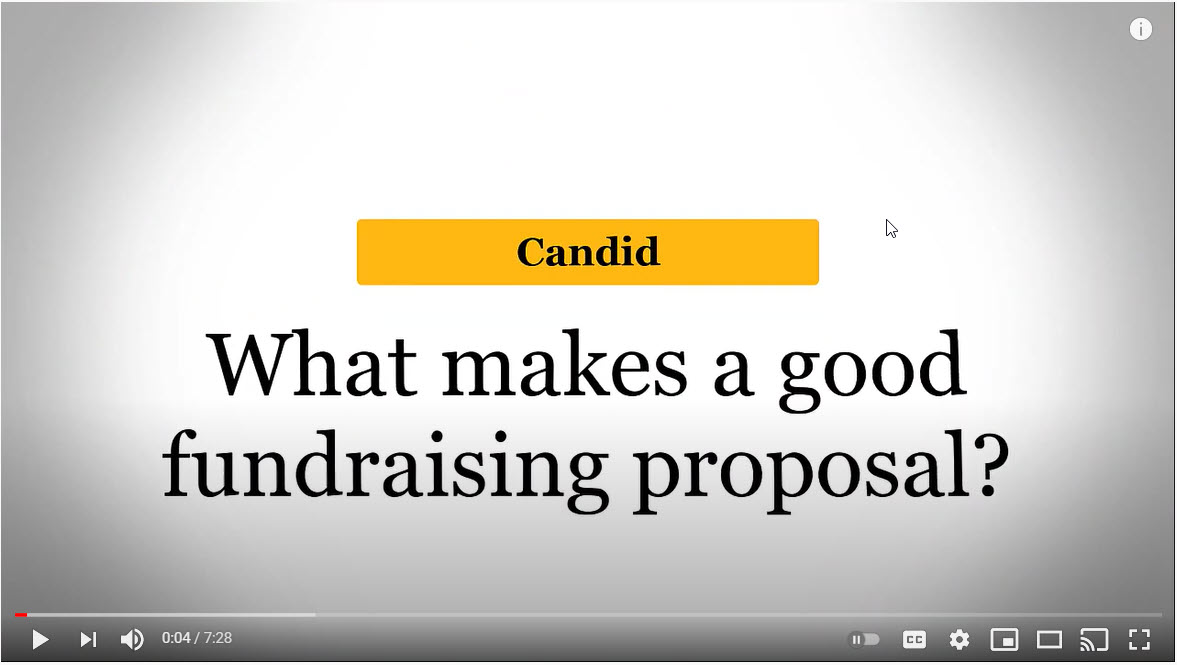 Text, Candid/What makes a good fundraising proprosal?